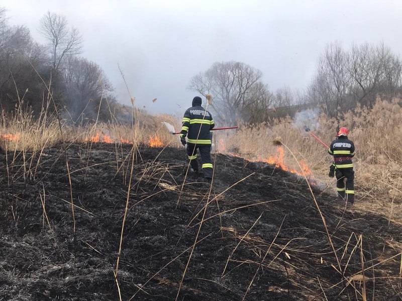 unsprezece incendii de vegetație stinse de pompierii sibieni în ultimele șapte zile - isu sibiu amenință cu amenzi