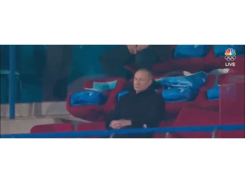 video - imagini virale cu putin. președintele rusiei a adormit când delegația ucrainei defila la jocurile olimpice
