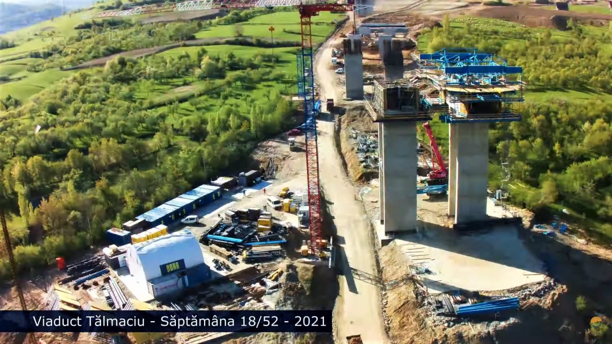 video - cum s-a construit viaductul ”în consolă” de la tălmaciu - imagini unice de pe șantierul autostrăzii sibiu - boița