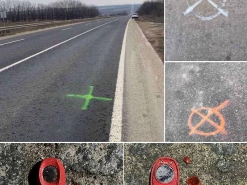 foto semne ciudate au fost desenate pe asfalt şi clădiri în ucraina - zelenski cere să fie şterse