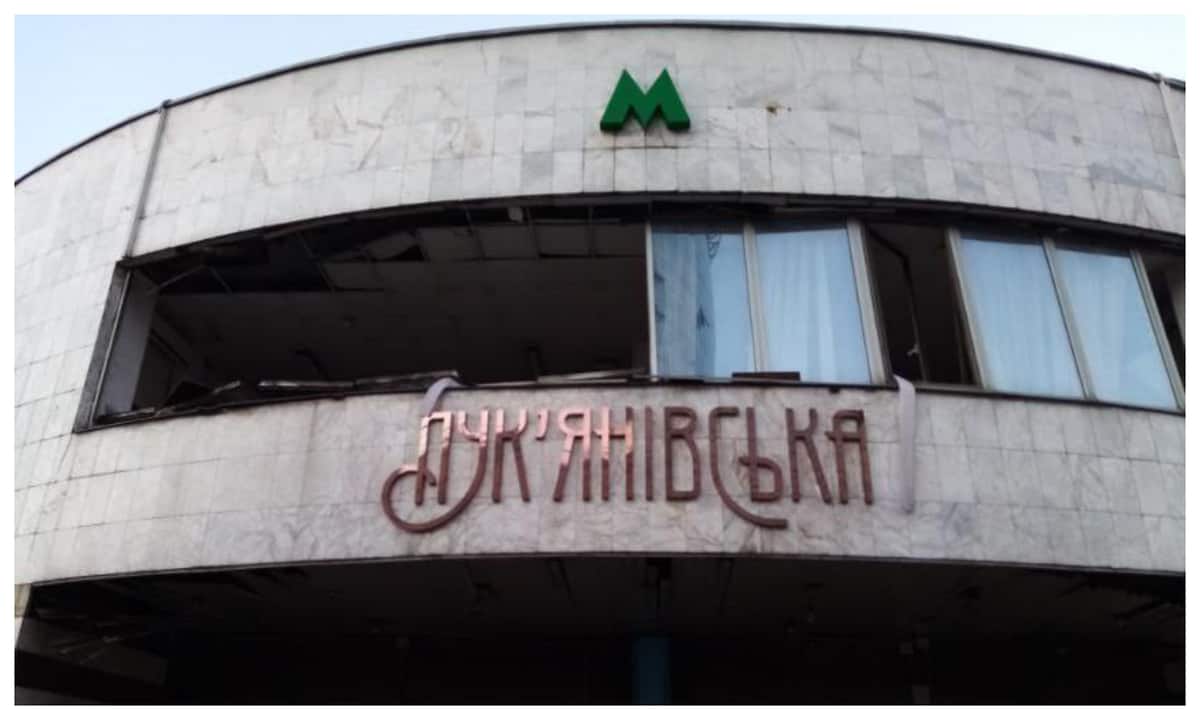 foto - o staţie de metrou din kiev a fost distrusă de bombardamente