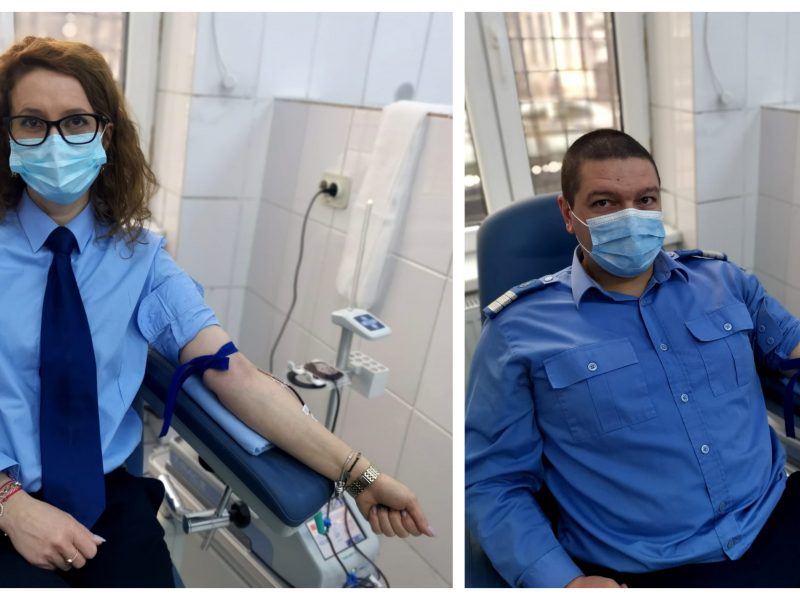 foto jandarmii sibieni s-au mobilizat şi au mers să doneze sânge