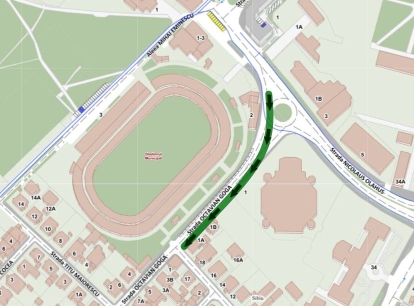 se redeschide strada goga pe porțiunea din zona stadionului municipal - dumbrăvii revine la circulația cu sens unic