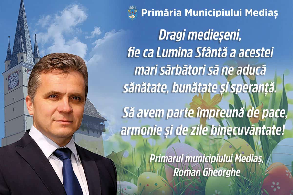 mesajul primarului din mediaș cu ocazia sărbătorilor de paște