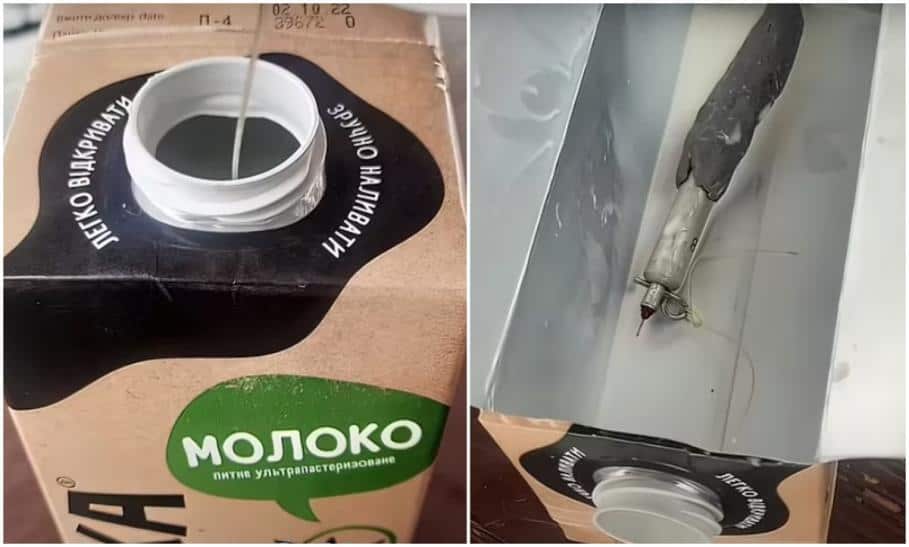 militarii ruși întind capcane civililor din ucraina - au pus o bombă într-o cutie de lapte