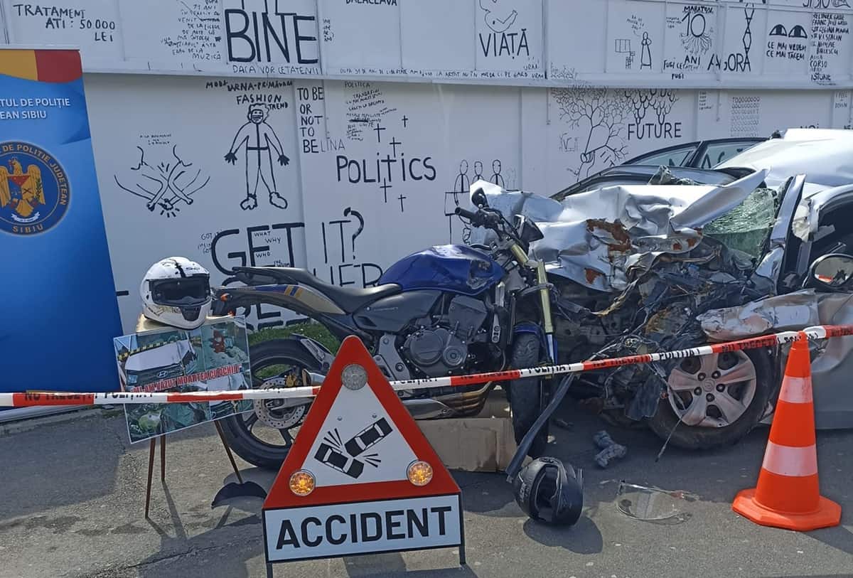 Sute de motocicliști au dat start sezonului moto la Sibiu - Marș prin oraș și activități de prevenire a accidentelor