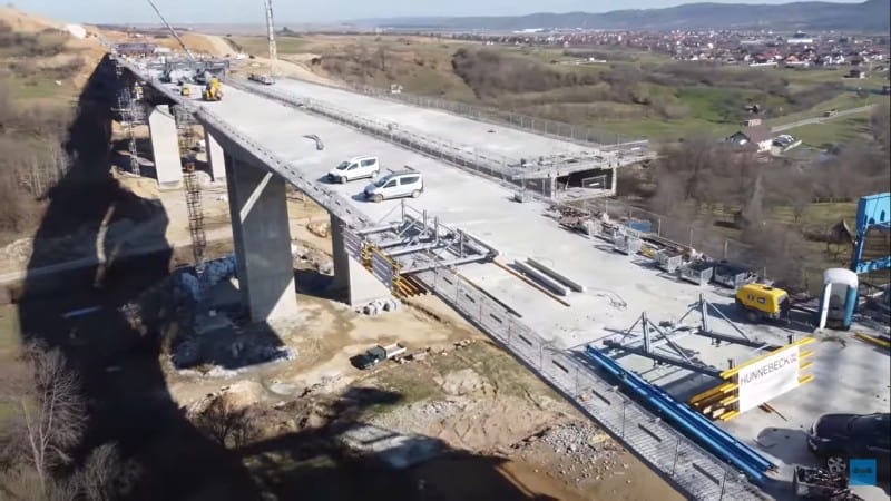 VIDEO Viaductul de la Tălmăcel de pe autostrada Sibiu - Boița, cel mai mare din România - Va fi finalizat anul acesta