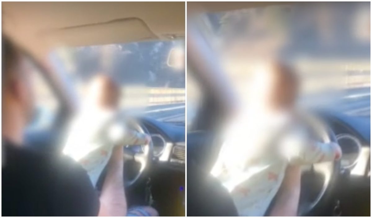 video: un bărbat a condus o mașină cu bebelușul în brațe pe valea oltului - poliția l-a amendat