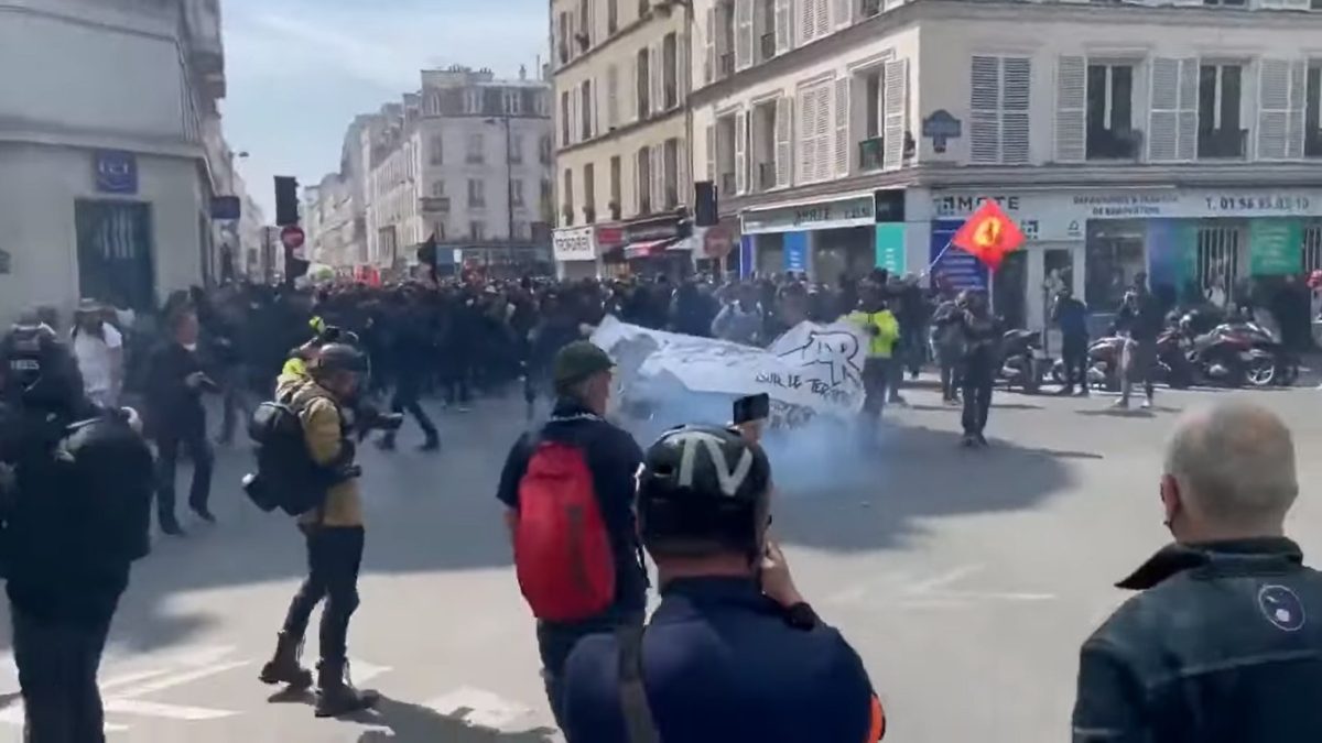 video miting transformat în violență la paris - magazine jefuite și zeci de oameni arestați