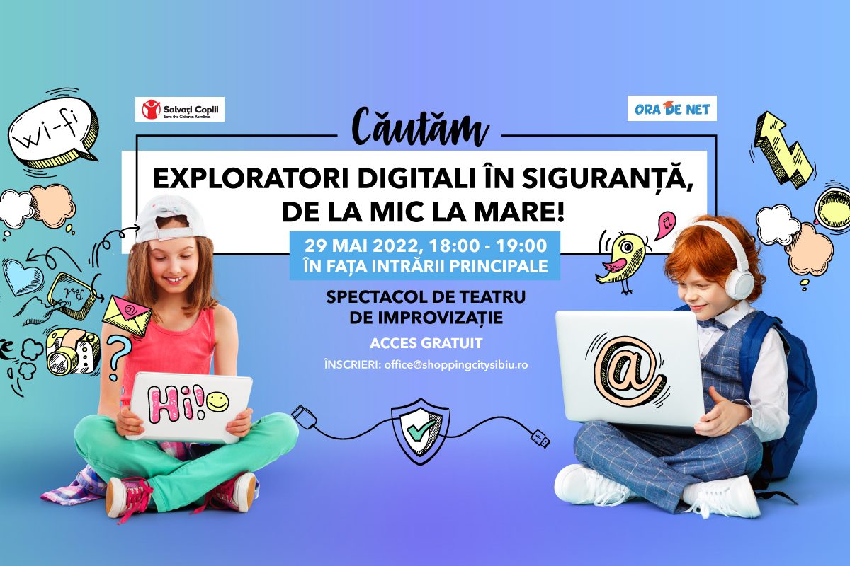 Salvați Copiii România și Shopping City Sibiu lansează „Exploratorii digitali în siguranță”