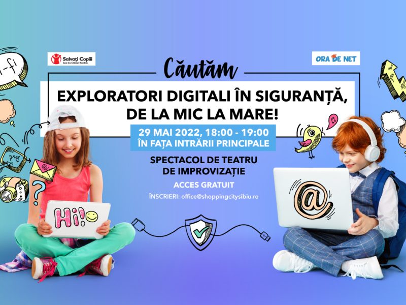 salvați copiii românia și shopping city sibiu lansează „exploratorii digitali în siguranță”