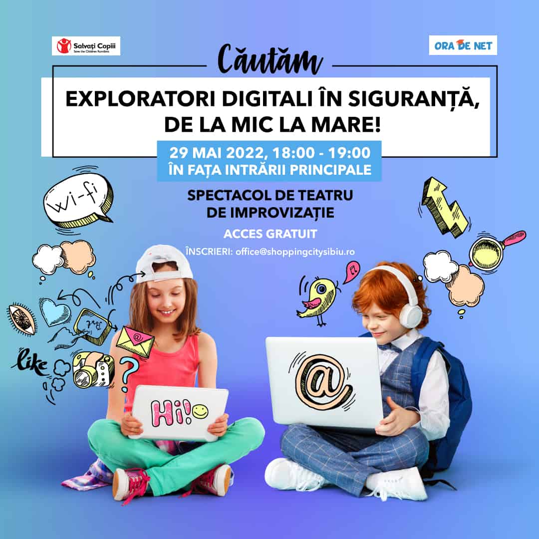 Salvați Copiii România și Shopping City Sibiu lansează „Exploratorii digitali în siguranță”