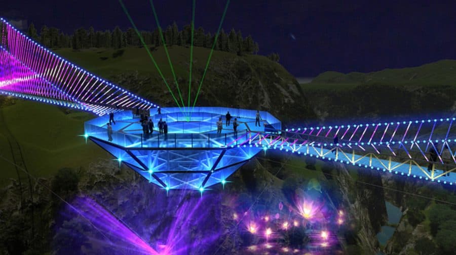 imagini spectaculoase cu podul din sticlă peste canionul dashbashi din georgia - are peste 200 de metri lungime