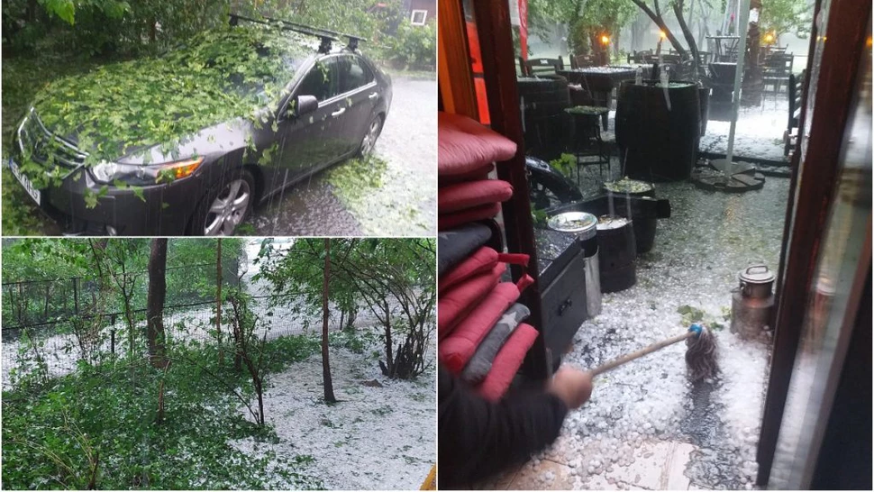 foto furtuna a făcut ravagii în capitală - case inundate, copacii rupți și zeci de mașini avariate