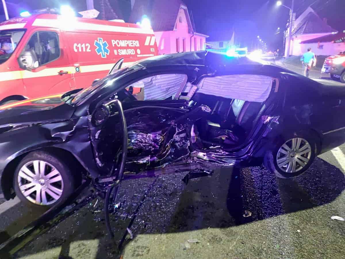 foto accident grav vineri noapte la cristian – cinci persoane rănite din cauza unui șofer băut și drogat