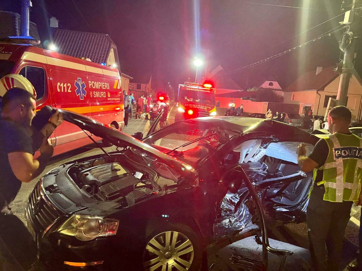 foto accident grav vineri noapte la cristian – cinci persoane rănite din cauza unui șofer băut și drogat