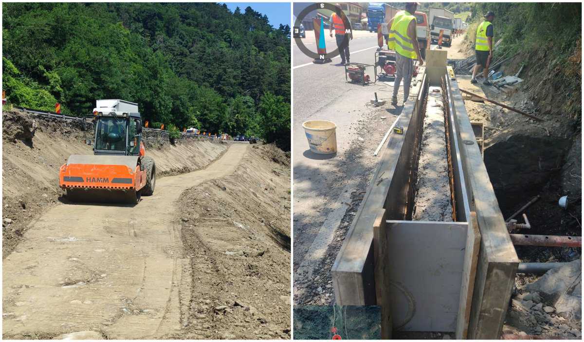foto: continuă lucrările pe valea oltului la boița - se creează legătura cu autostrada sibiu - pitești