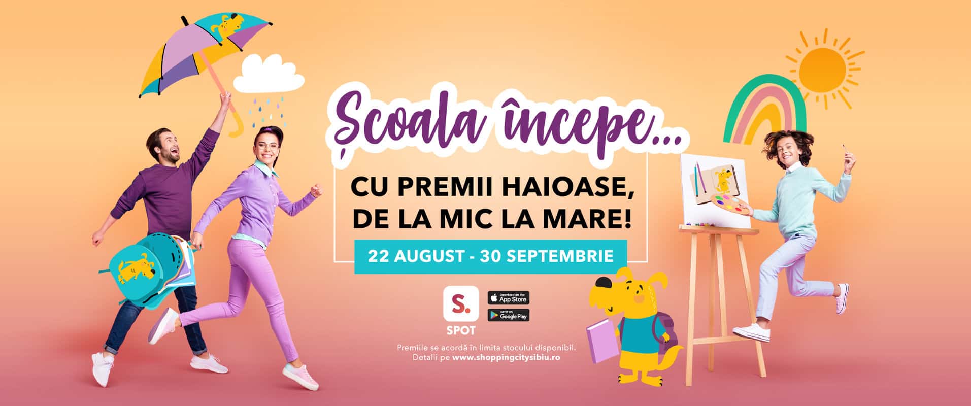 patrocle, mascota shopping city sibiu, este aliatul copiilor pentru un nou an școlar cu premii garantate și multe surprize