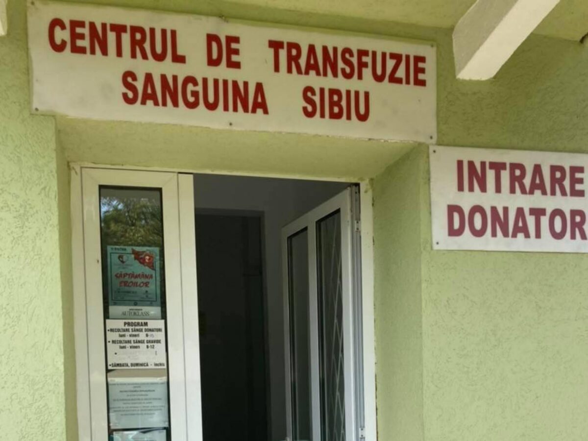 centrul de transfuzie din sibiu, apel la donatori - „este nevoie de sânge” 