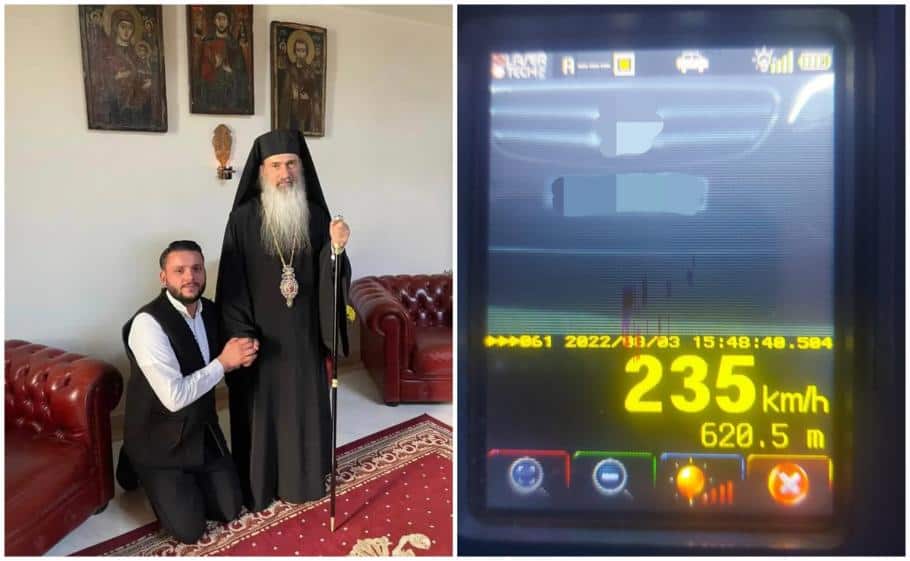 Mașina în care se afla ÎPS Teodosie, suprinsă de radar cu 235 kilometri pe oră