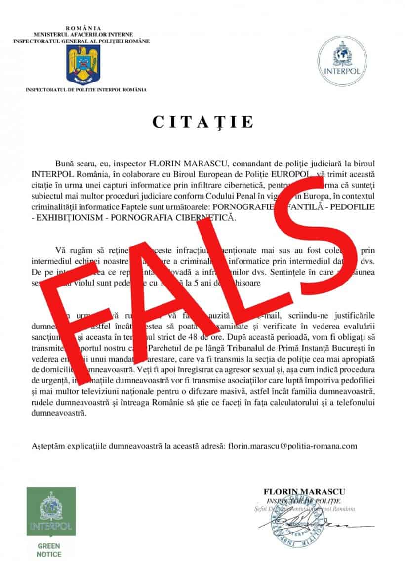 mesaje false în numele jandarmeriei române - ”nu accesați link-urile”