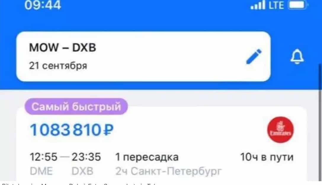 un bilet de avion moscova-dubai a ajuns să coste peste 16.000 de euro după ce putin a anunțat mobilizarea rezerviștilor