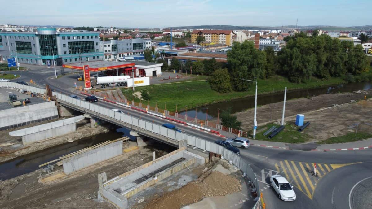 se închide temporar podul de pe șoseaua alba iulia - lucrările de construcție avansează