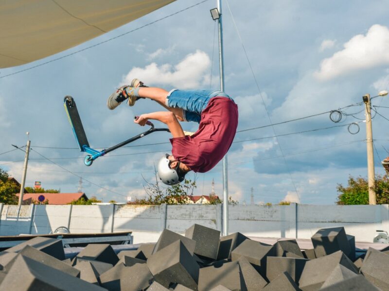 FOAM PIT la Sibiu - Piscina cu burete a skate park-ului Obor a fost finalizată