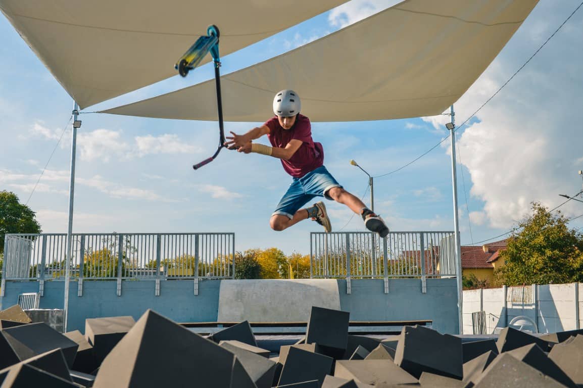 FOAM PIT la Sibiu - Piscina cu burete a skate park-ului Obor a fost finalizată