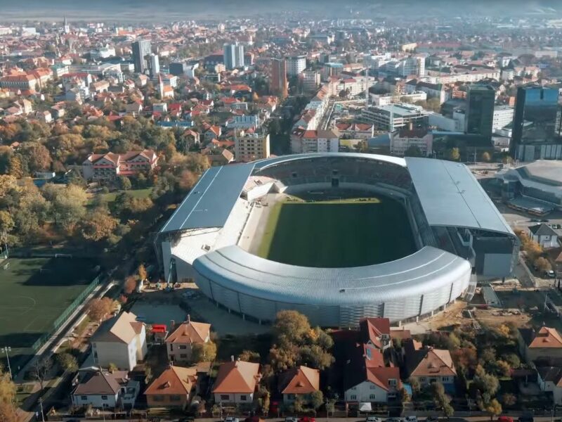 video cele mai noi imagini cu stadionul municipal - lucrările arenei de 30 de milioane de euro se apropie de final