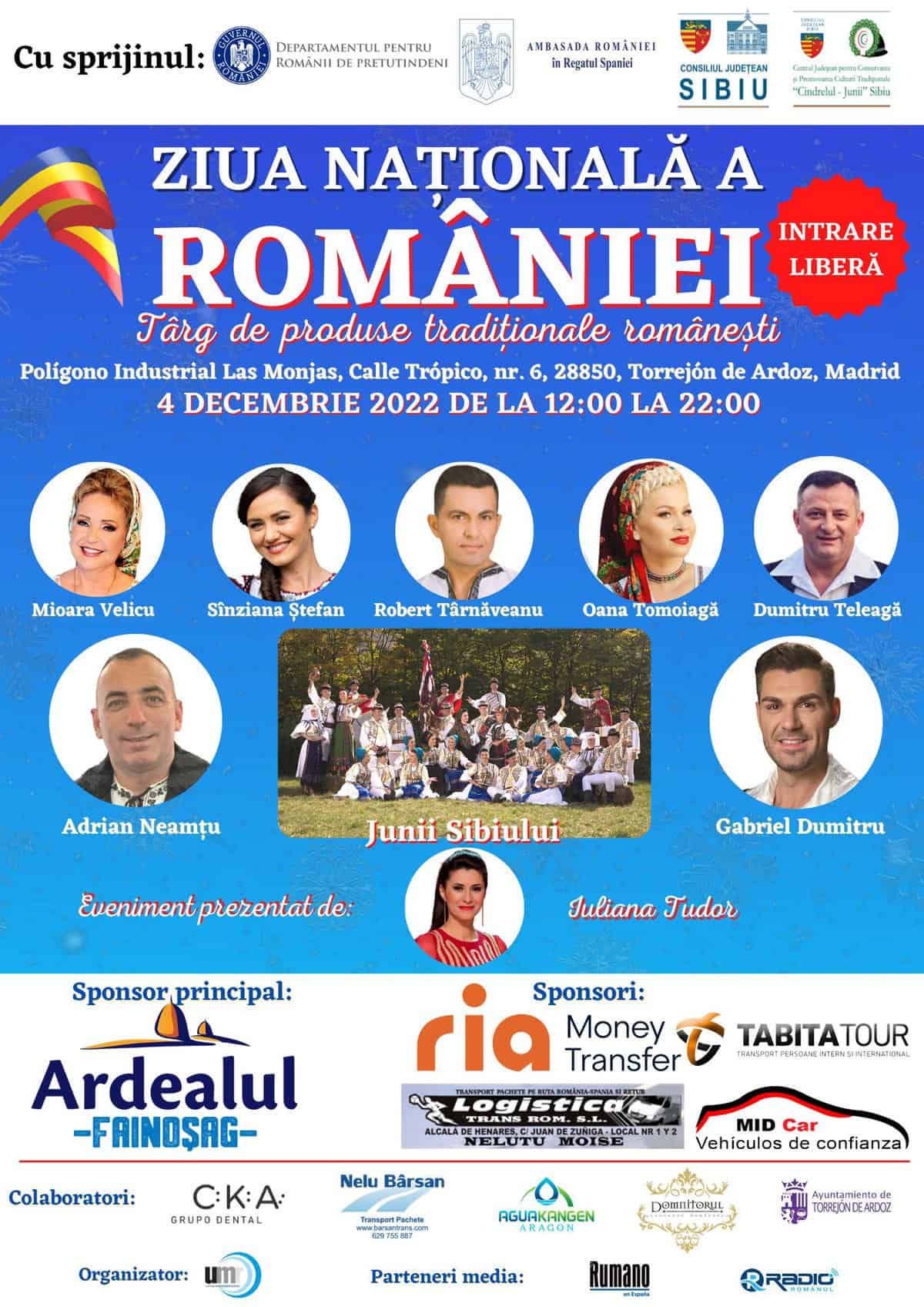 junii sibiului sărbătoresc 1 decembrie alături de românii din spania