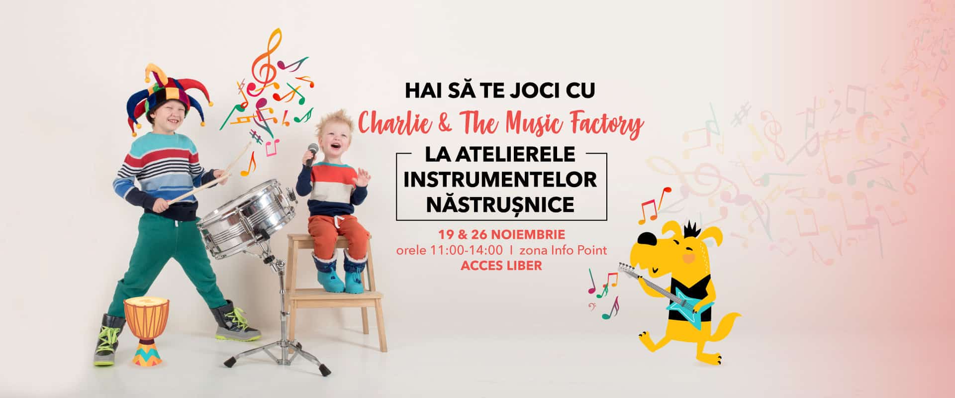 shopping city sibiu organizează ateliere muzicale cu acces gratuit pentru copii