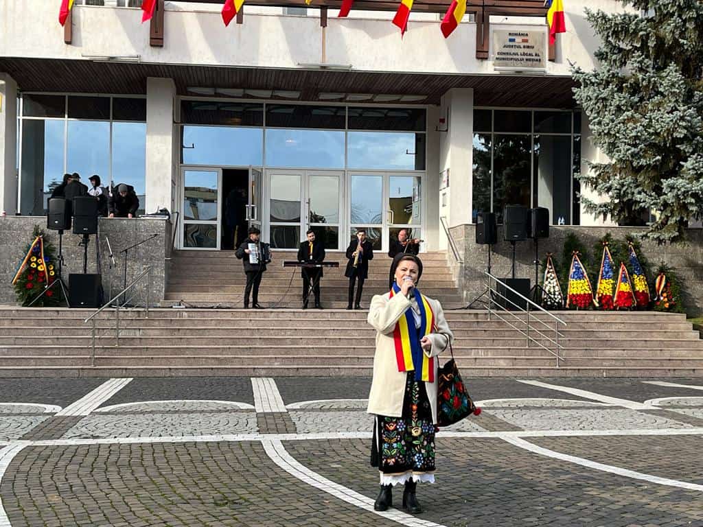 foto video ziua națională a româniei sărbătorită la mediaș