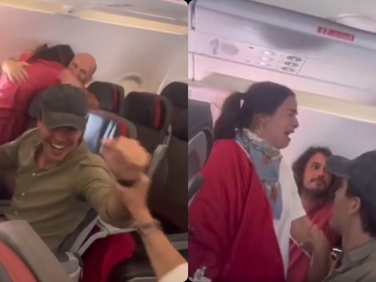 video bucuria unor pasageri după ce pilotul unui avion a anunțat rezultatul de la finala cupei mondiale