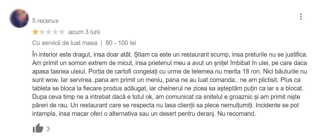 adevăratul top al restaurantelor din sibiu - unul are aproape notă maximă, iar cel mai de fițe dezamăgește: ”groaznic, groaznic, groaznic!”