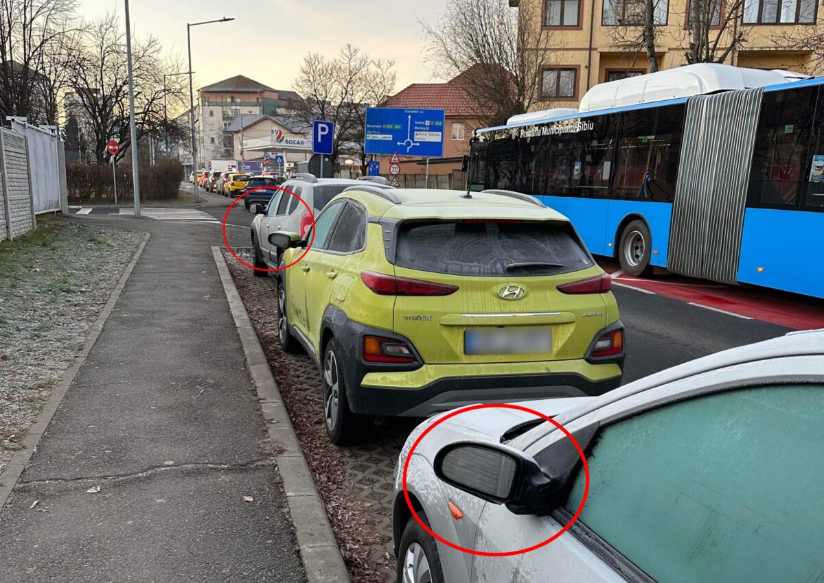 foto: mașini vandalizate pe calea cisnădiei - păgubit: „au rupt oglinzile”