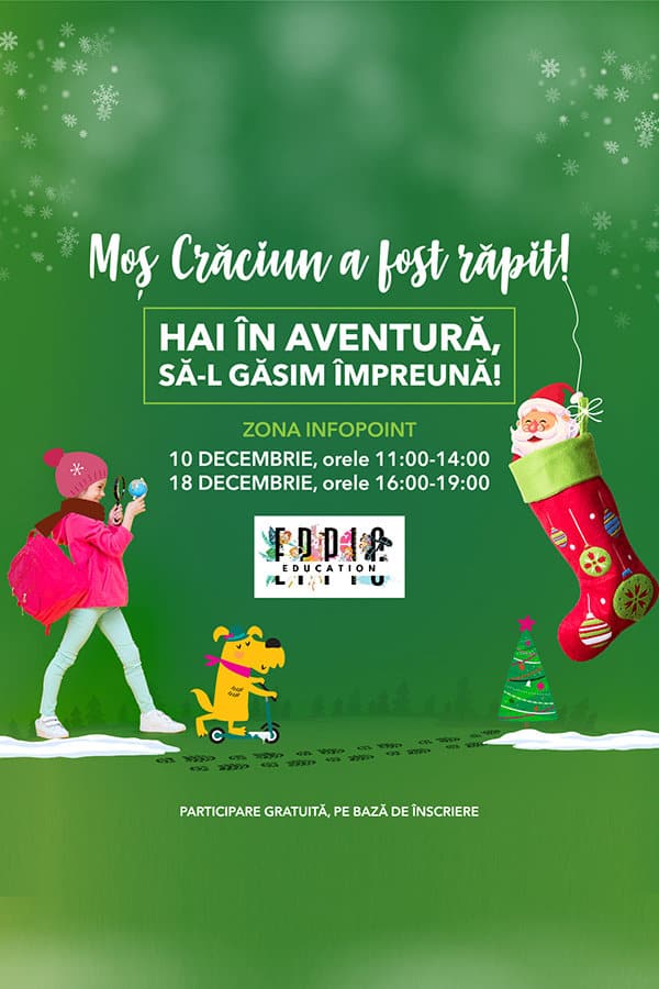 treasure hunt cu premii: shopping city sibiu apelează la ajutorul copiilor pentru a-l salva pe moș crăciun