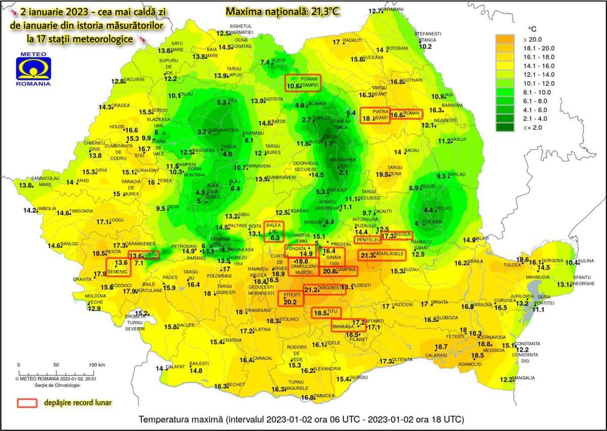 O nouă zi cu temperaturi de primăvară - La Sibiu au fost 13,1 grade