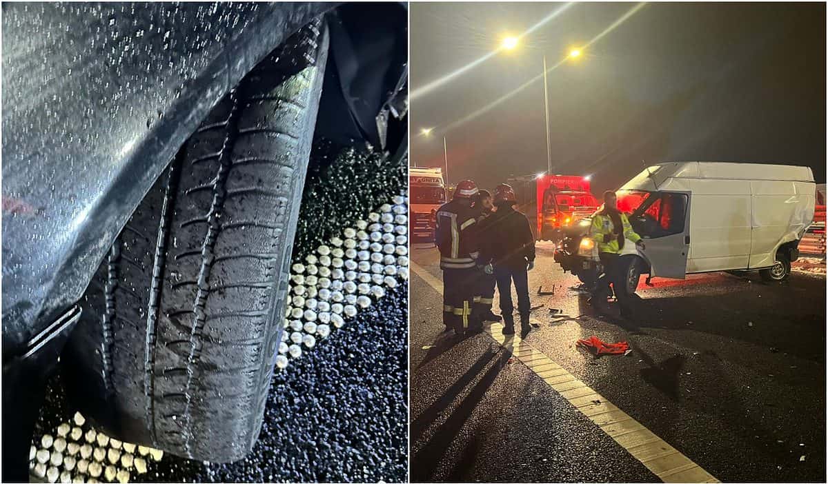 drdp brașov: „așa arăta cauciucul mașinii care a provocat accidentul de pe autostrada sibiu - boița”