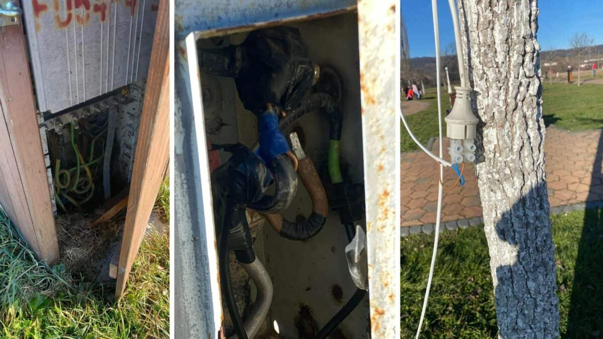 pericol de electrocutare la cisnădie - improvizaţii electrice în parcul măgura
