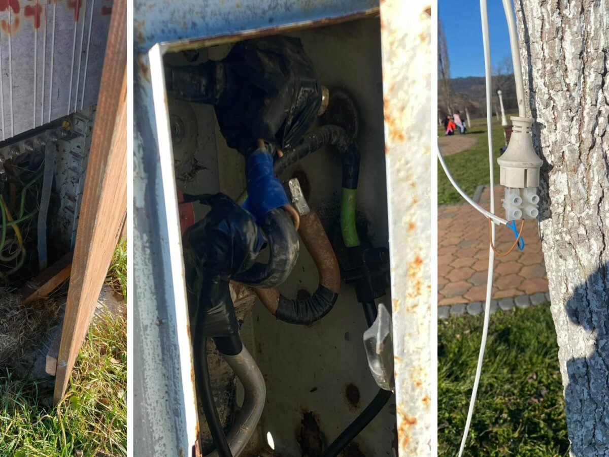 pericol de electrocutare la cisnădie - improvizaţii electrice în parcul măgura