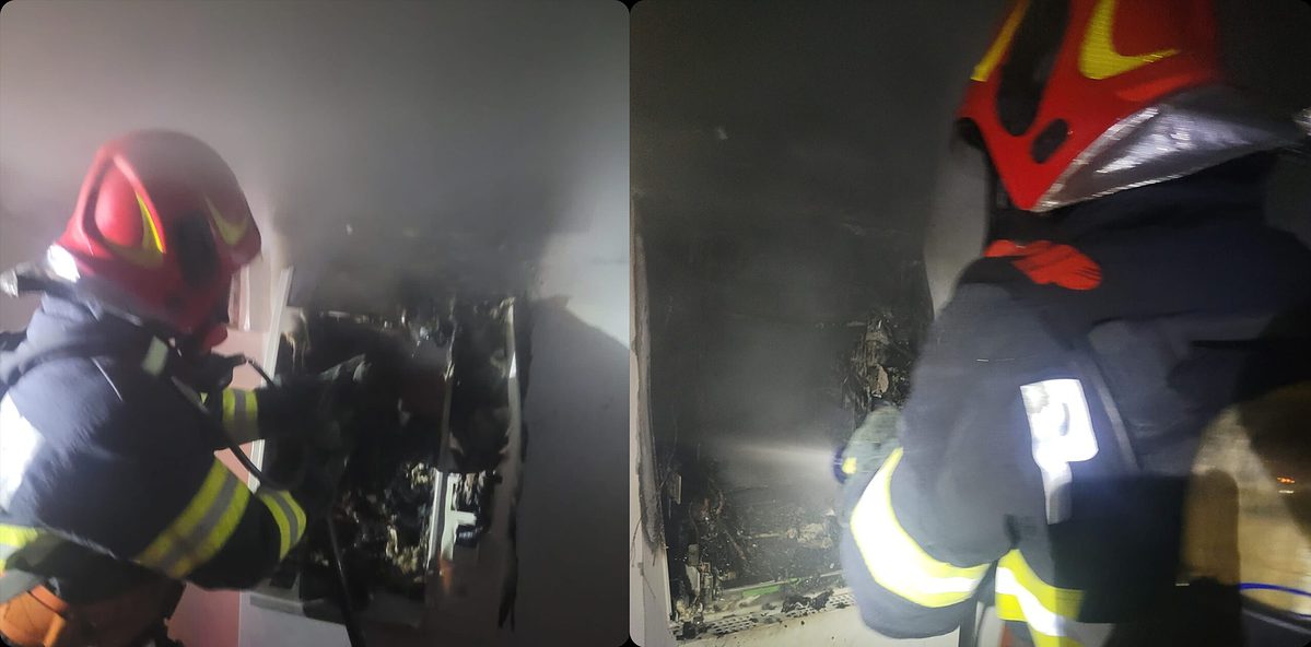 update - incendiu la mediaș - bancomat mistuit de flăcări - focul a fost pus intenționat