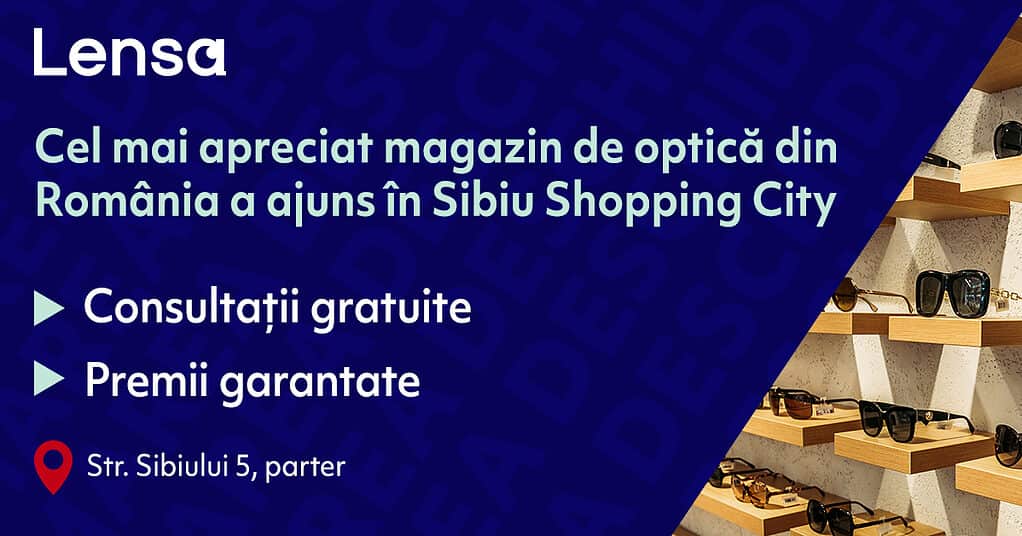 Retailerul de optică Lensa deschide al doilea magazin din Sibiu și oferă clienților consultații optometrice gratuite