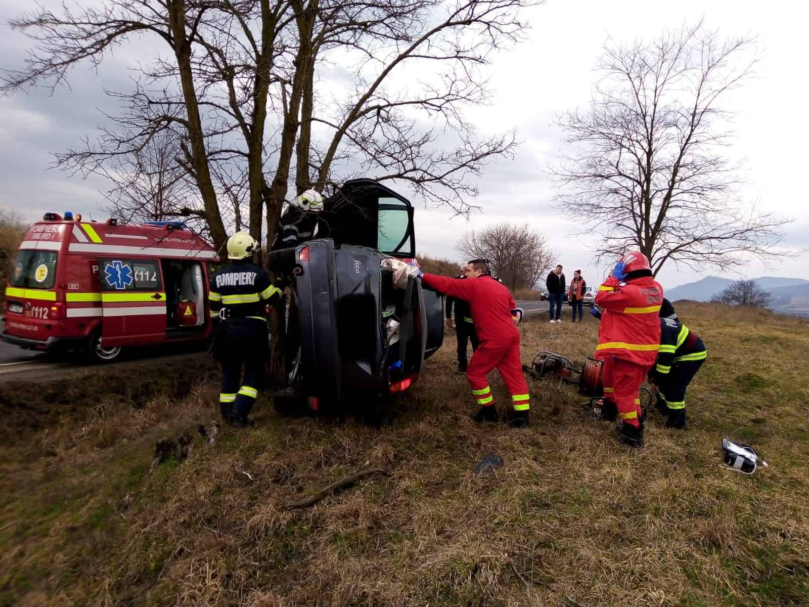 update accident grav pe dn 14 lângă mediaș - femeie inconștientă încarcerată