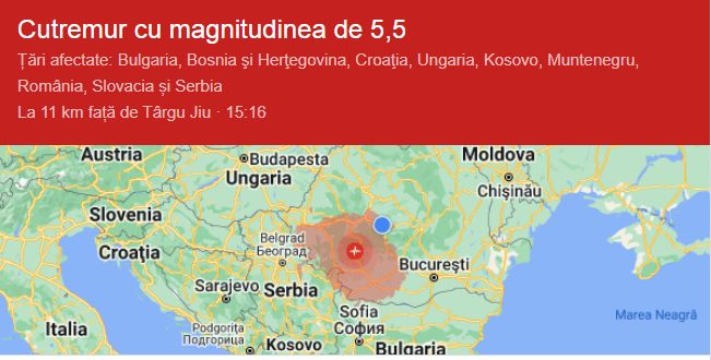 update cutremur puternic marți după amiază în românia. s-a simțit tare și la sibiu!
