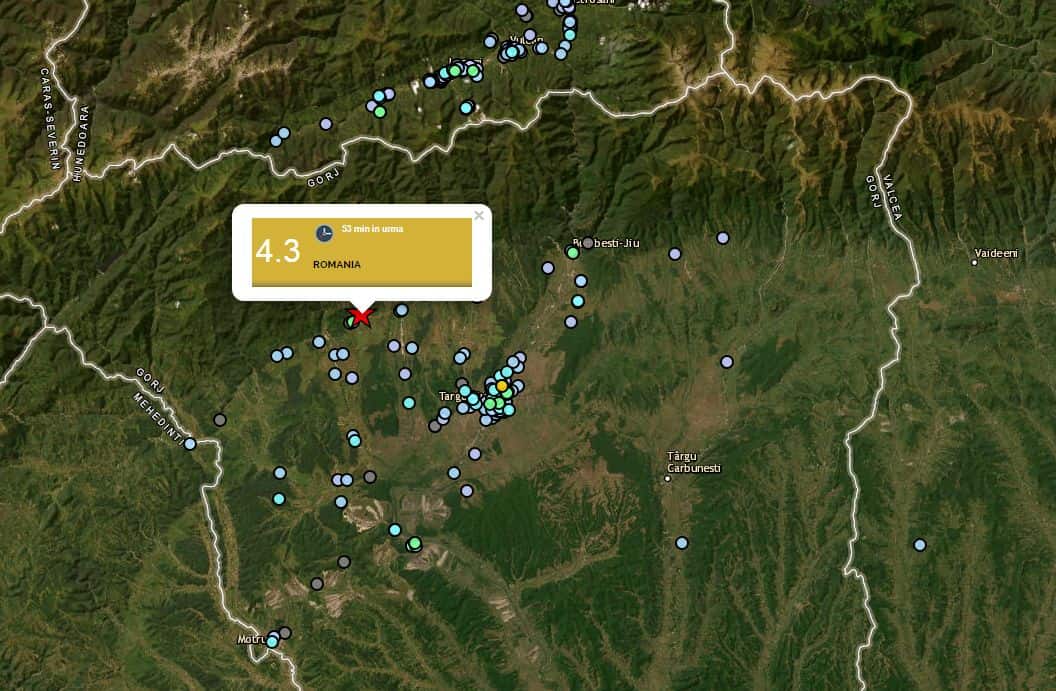 cutremur cu magnitudinea 4,4 la aproximativ 100 de kilometri de sibiu