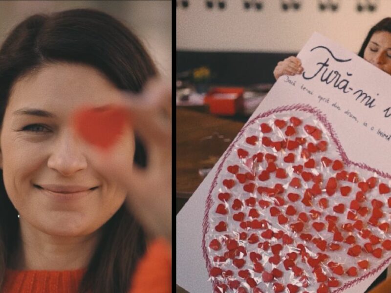 video - inimioare handmade cu dragoste pentru sibieni - silvia le-a oferit gratuit celor care au avut drum prin piața mică
