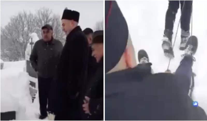 VIDEO: Preotul din Poiana Sibiului și-a rupt piciorul în cimitir - Cărat cu sania de enoriași - „Zăpada nu era curățată”