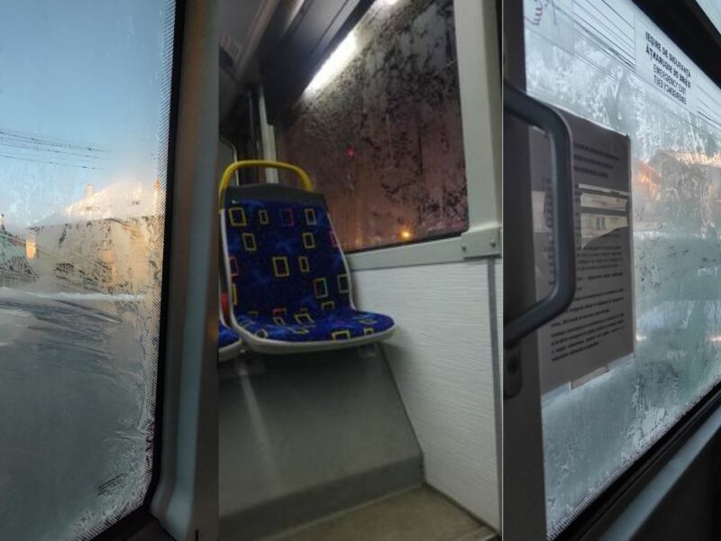 încă trei autobuze de pe traseele 8, 14 și 17 tursib afectate de frig - „îți e frică să stai pe scaun pentru că e gheață”