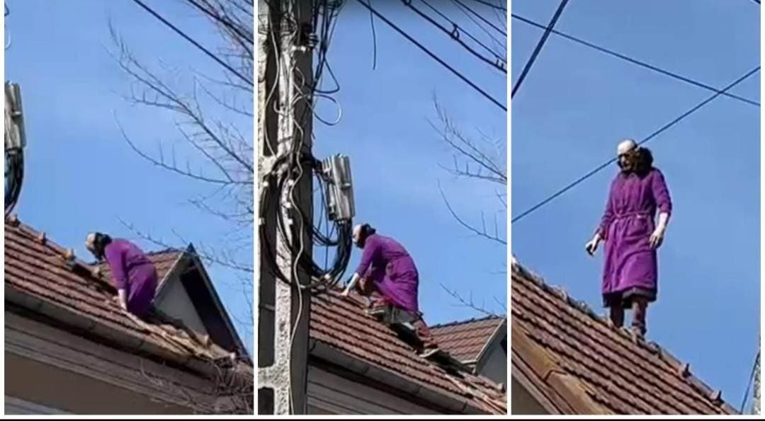 momente de panică la cluj - un bărbat și-a sechestrat soția, apoi s-a urcat pe acoperișul casei